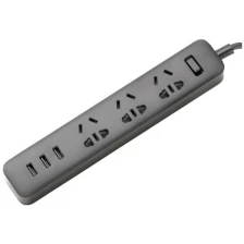 Удлинитель Xiaomi Mi Power Strip 3 (XMCXB01QM), 3 розетки, 1.8 м, 10А / 2500 Вт белый