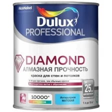 Dulux Trade Diamond Matt Водно-дисперсионная краска для стен и потолков (белая, матовая, база BW, 2,5 л)