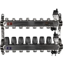 Коллекторная группа Tim (KBS5007) 1" ВР-ВР, 7 отводов 3/4", воздухоотводчик, сливной кран