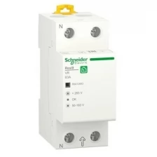 Реле напряжения SCHNEIDER ELECTRIC RESI9 63А 1P+N 230В 50Гц, R9A12663