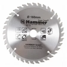 Диск пильный по дереву 160х20/16х36, CSB WD, Hammer Flex, 205-104, 30654