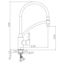 Смеситель для кухни Haiba HB73643-8, белый