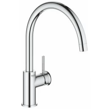 Смеситель для кухни Grohe BauClassic, высокий С-излив, подключение 1/2", хром 31234001