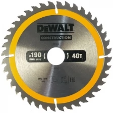 Диск DeWalt Construction пильный по дереву 190х30mm DT1945-QZ