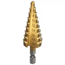 Сверло ступенчатое по металлу ABC 4-20 мм Titanium-Coated HSS Step Drill