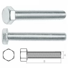 Болт М8х30 мм шестигр., цинк, кл.пр. 5.8, DIN 933 (5 шт в зип-локе) STARFIX (SMZ1-15483-5)