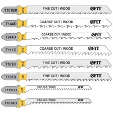 Набор полотен для электролобзика 10 шт FIT 41013