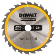 Диск пильный DeWalt твердосплавный 235х30 мм, 24 зуба CONSTRUCTION DT1954