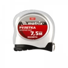 Рулетка 7,5 м х 25 мм Magnetic MATRIX 31012