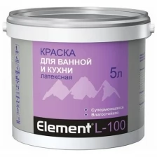 Краска для ванной и кухни L-100 супермоющаяся, влагостойкая 2 л, белый